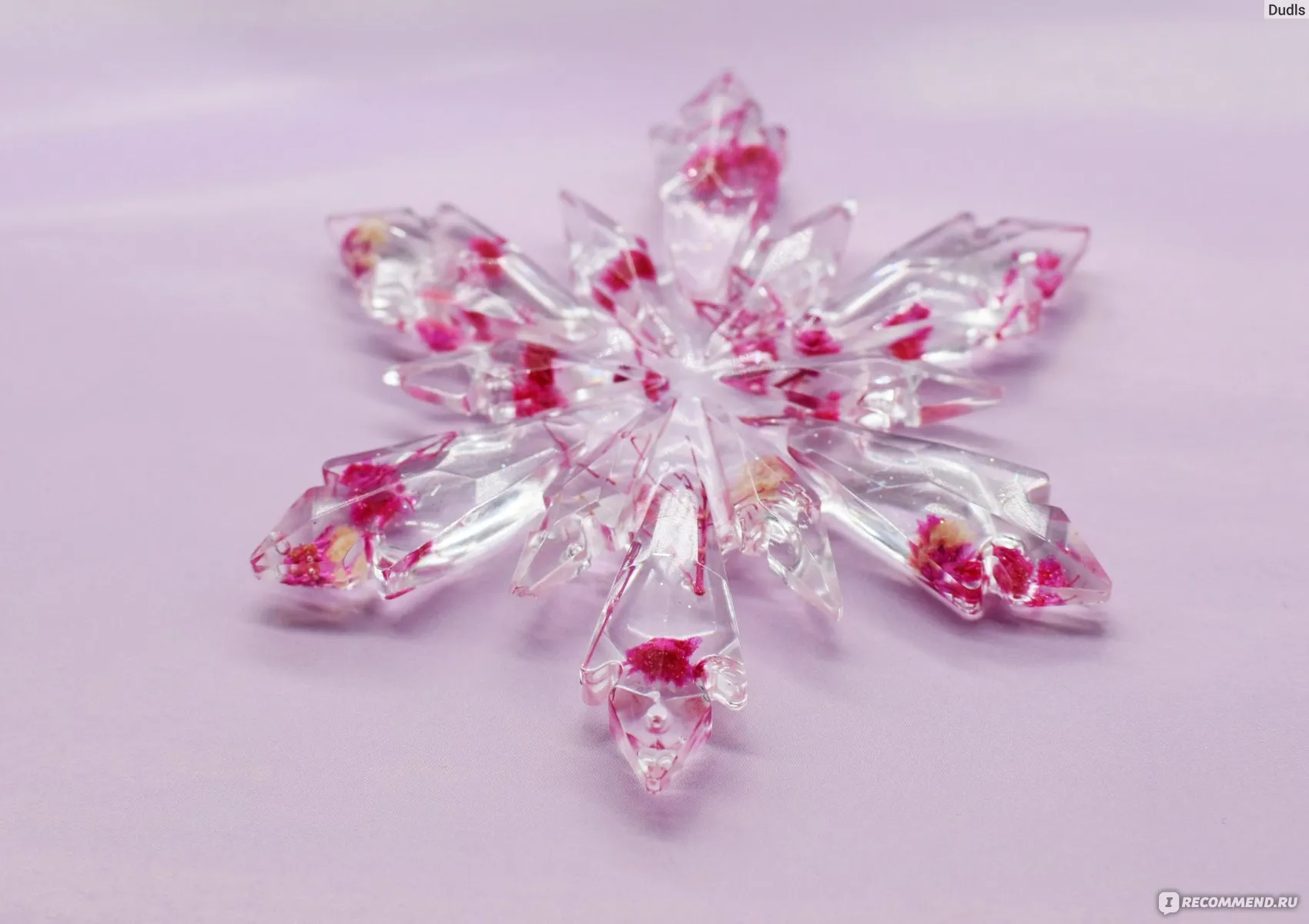 снежинка из эпоксидной смолы