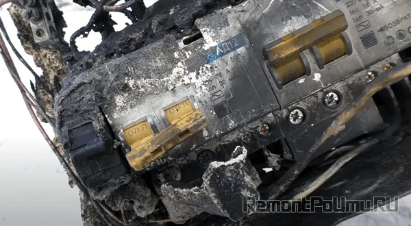 Сгоревший дифавтомат