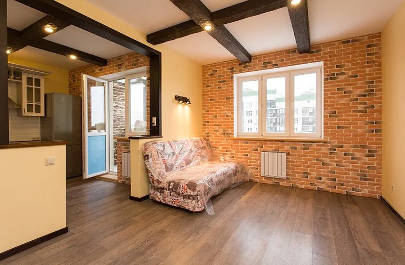 диван-трансформер в однокомнатной квартире