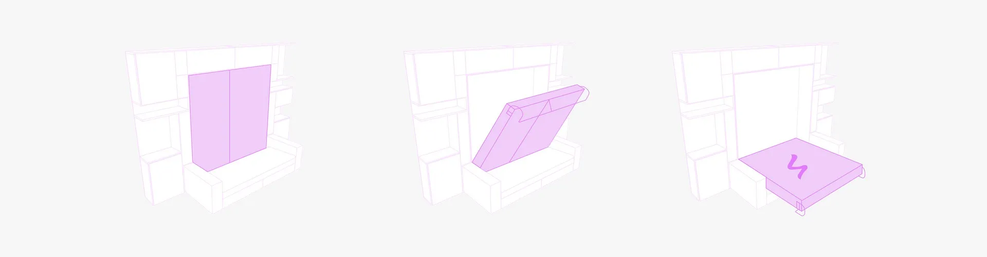 схема шкаф кровать