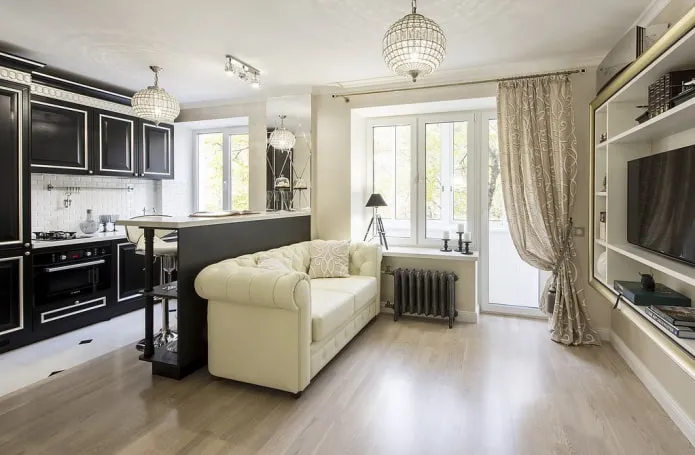 зонирование совмещенной кухни-гостиной зонирование совмещенной кухни-гостиной