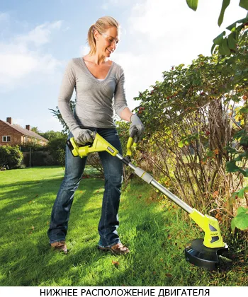 расположение двигателя триммера