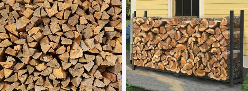 Укладка дров в штабель