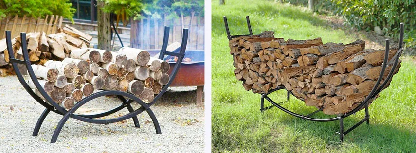 Дровницы из металлических труб