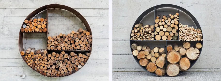 Дровницы из бочки