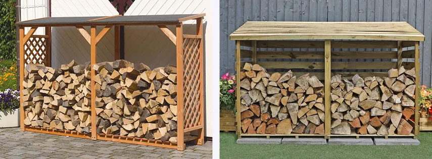 Дровницы из дерева и фанеры