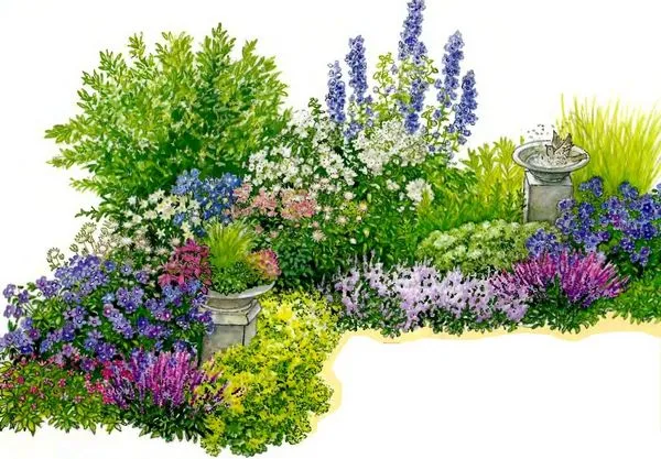 Цветник летом