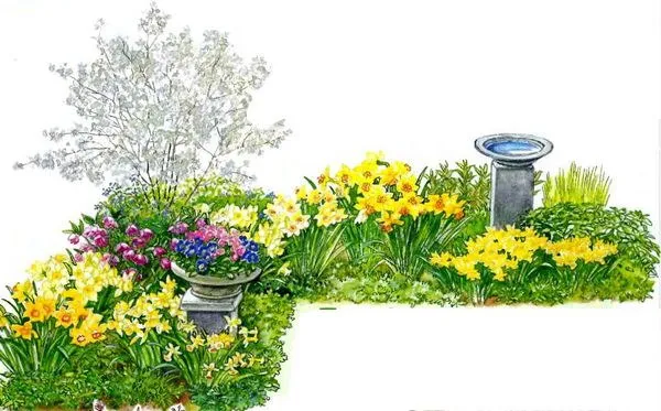 Цветник весна