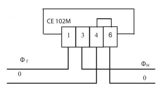 схема подключения счетчик однофазный многотарифный Энергомера СЕ 102