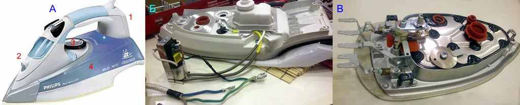 Разборка утюга Филипс Азур