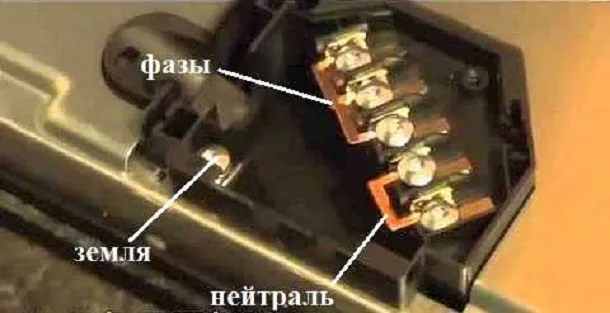 Подключение к однофазной сети