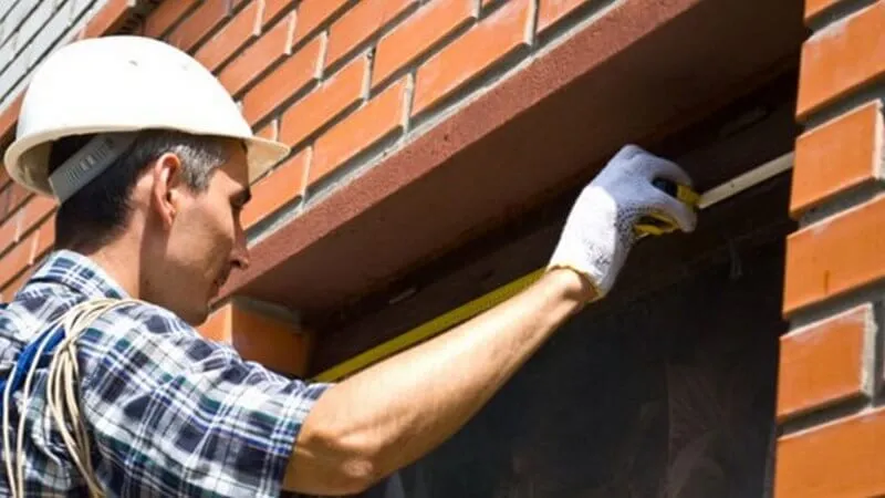 Замер основы оконного откоса