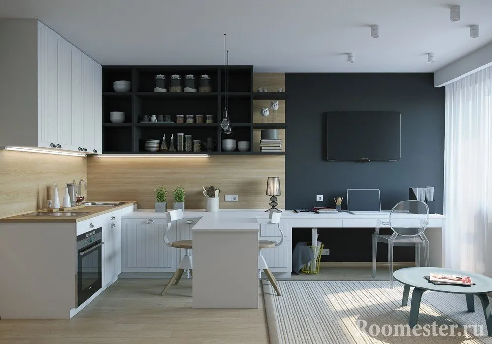 Фартук на кухне под дерево Фартук на кухне под дерево