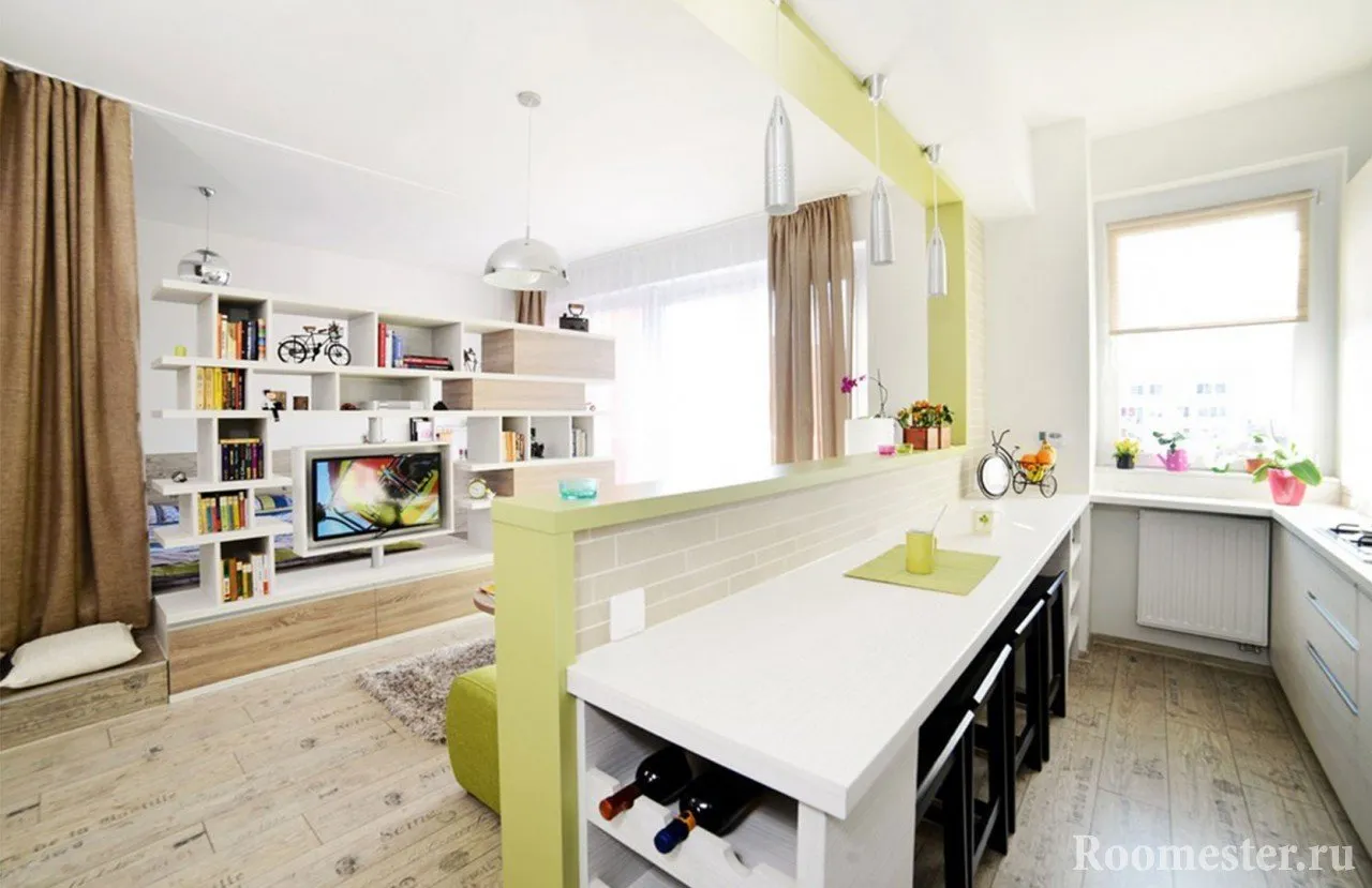 Перегородка между кухней и гостиной Перегородка между кухней и гостиной