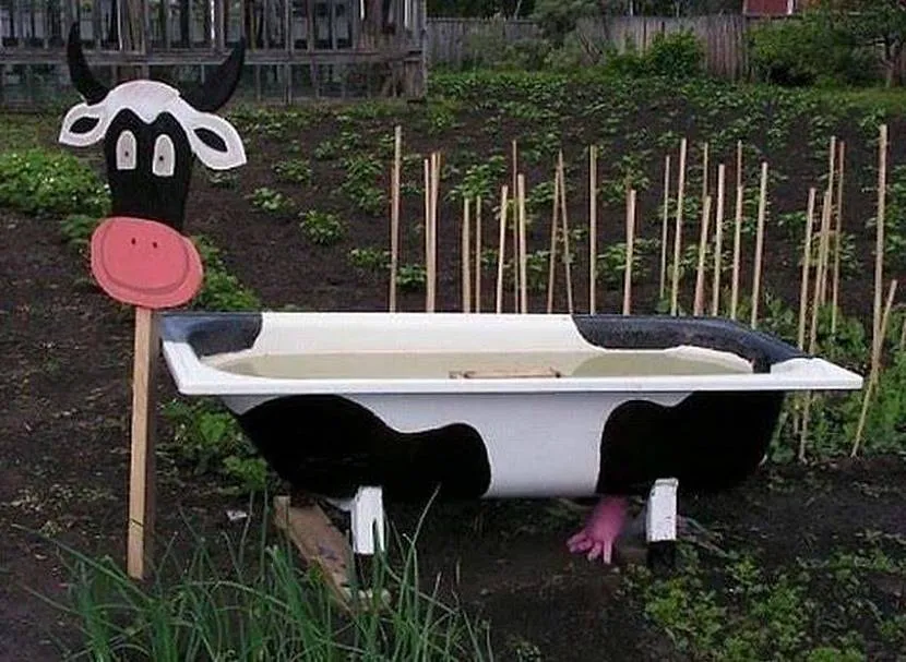 старая ванна на дачном участке идеи