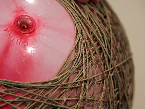 Очень простой абажур из шпагата