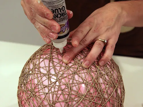 Очень простой абажур из шпагата