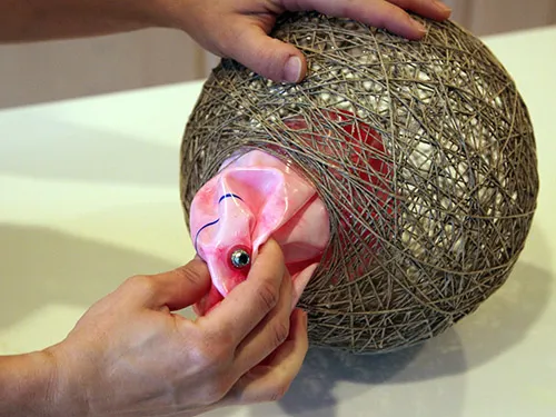 Очень простой абажур из шпагата