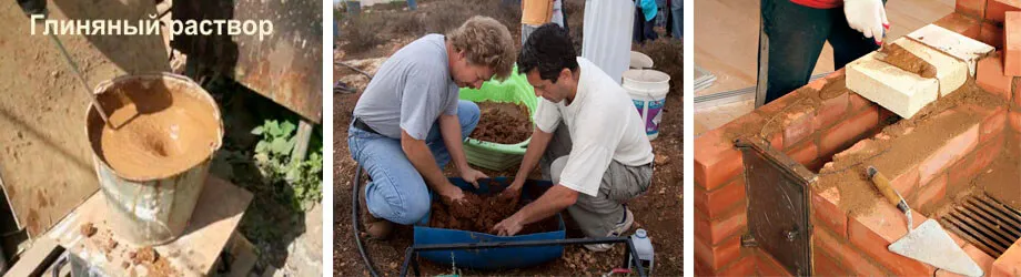 Глиняный раствор для печной кладки